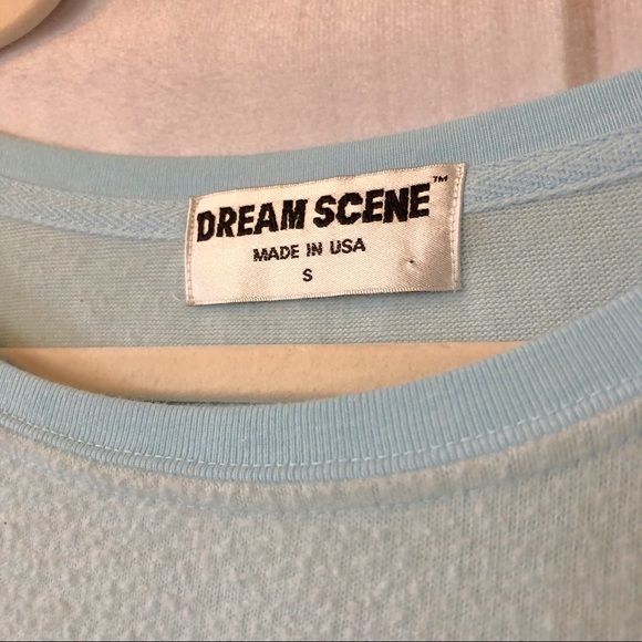 Dream Scene Rainbow Bright blue Pullover Sweatshirt S - Picture 9 of 11